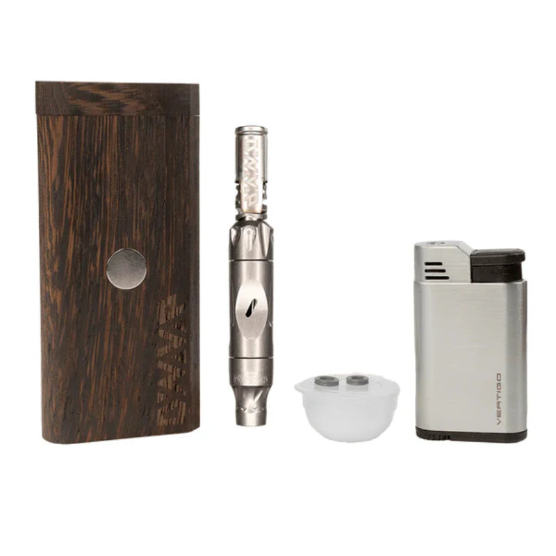 DynaVap The VonG(I) Starter Pack: Vaporizer für Wasserfilter, Trockenkräuter, mit Holzgehäuse und Feuerzeug.