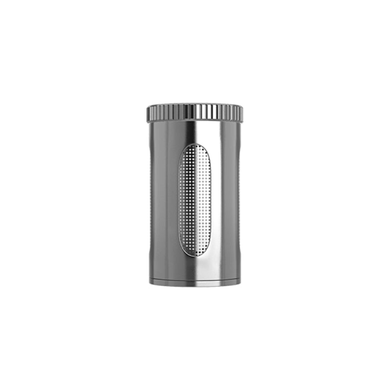 Flowermate Kräuterkapsel aus Edelstahl für trockene Kräuter – ideal für unterwegs und einfach zu nutzen.