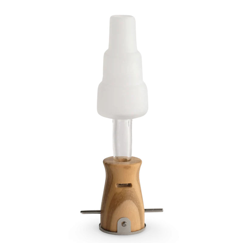 INHALE Vapman 10/14/18mm Adapter für Vaporizer mit stabilem Holzsockel und Glasteil.