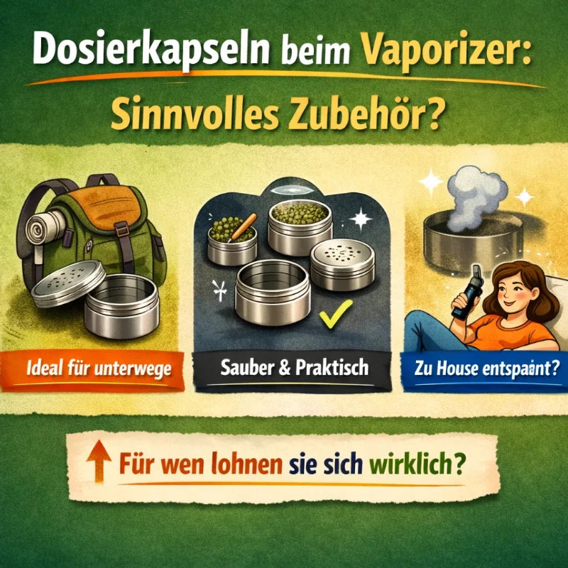 Dosierkapseln beim Vaporizer: Lohnt sich das Zubehör wirklich? – sinnvolles Zubehör für unterwegs, sauber und praktisch