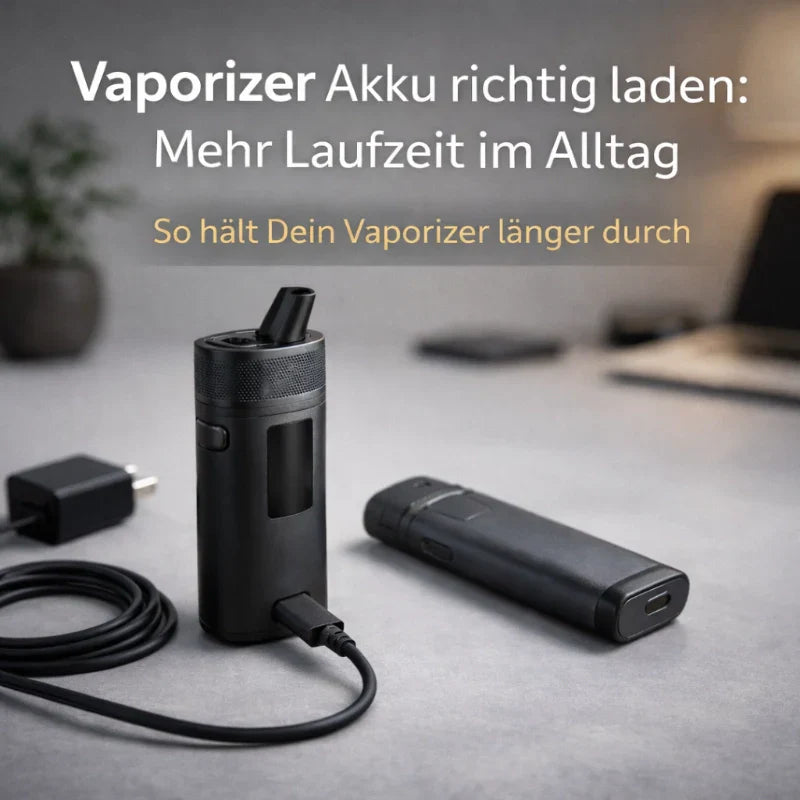 Vaporizer Akku richtig laden: So holst Du mehr Laufzeit aus Deinem Gerät – Vaporizer beim Laden für längere Laufzeit
