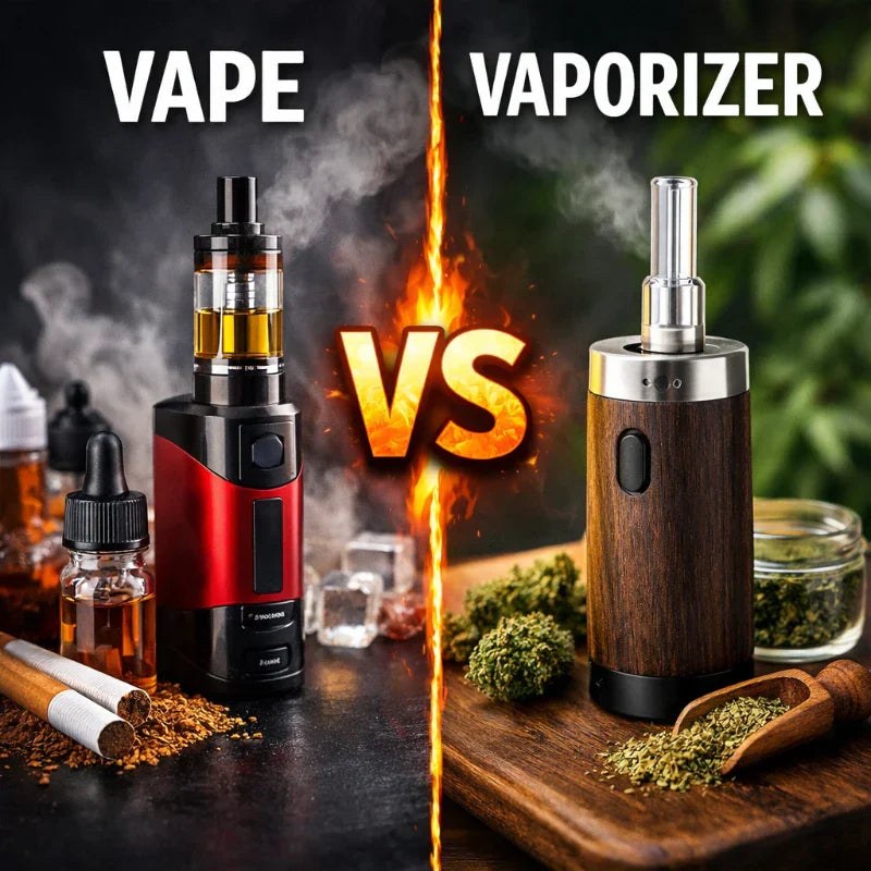 Was ist der Unterschied zwischen Vape und Vaporizer? Vergleich von Vape und Vaporizer mit Kräutern und E-Liquid