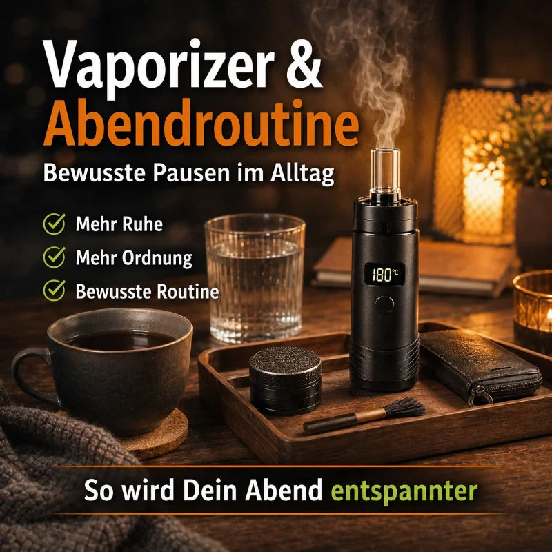 Vaporizer-Abendroutine: Gerät & Zubehör zuhause organisieren