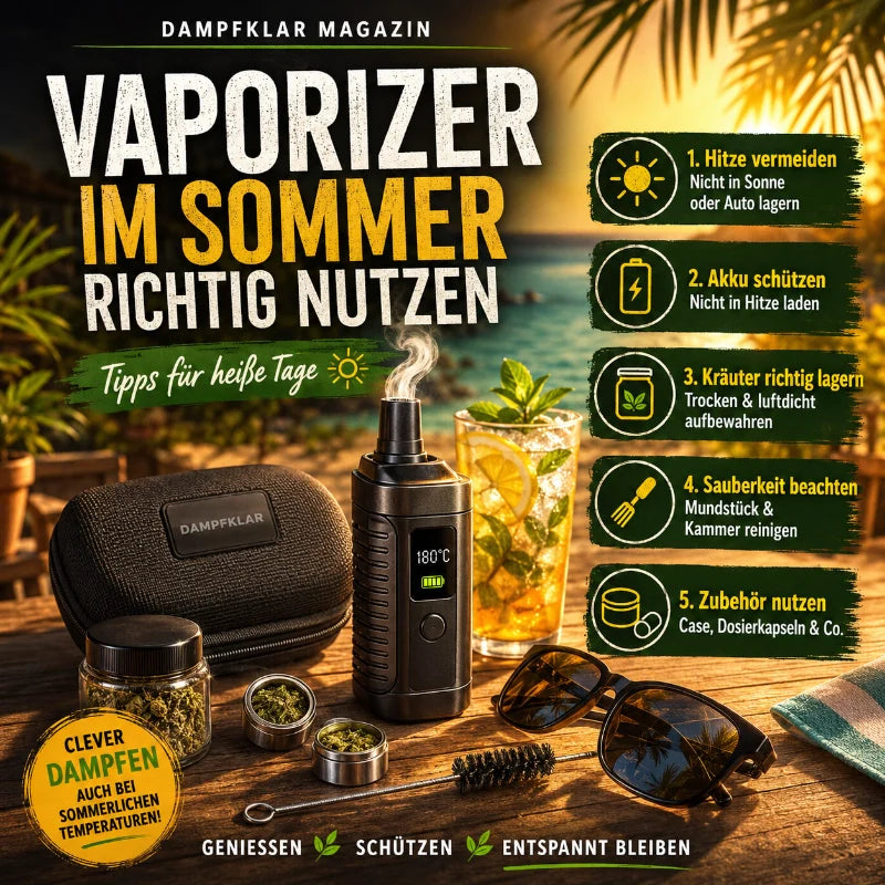 Vaporizer im Sommer: Hitze, Akku & Transport