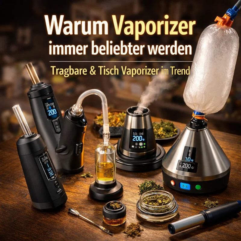 Warum der Vaporizer immer beliebter wird – Ein Blick auf den Trend: tragbare und Tisch-Vaporizer im Trend