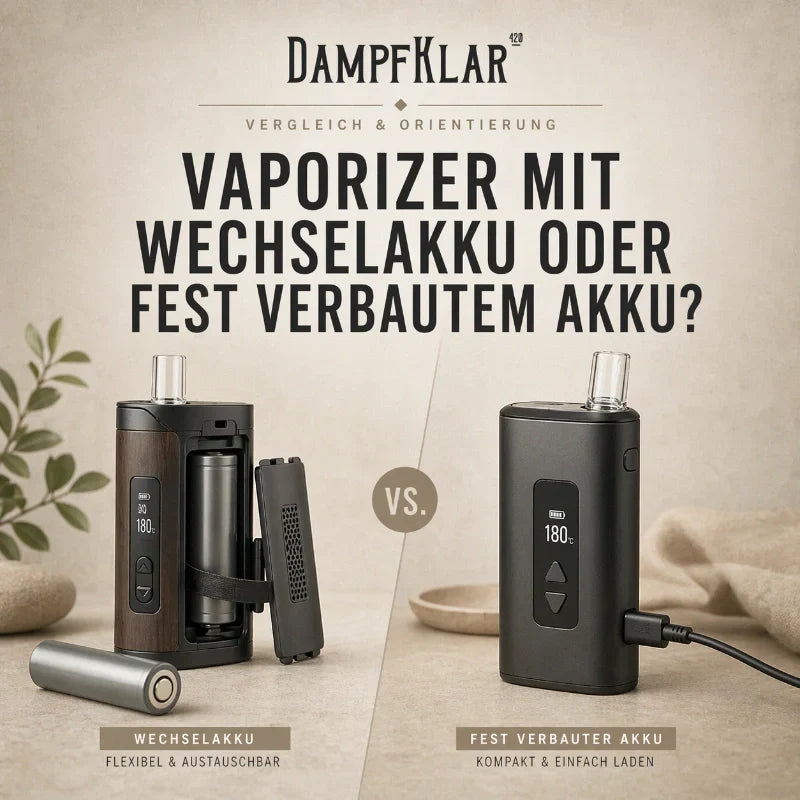 Vaporizer mit Wechselakku oder fest verbautem Akku - was ist besser? Vergleich von austauschbarem und festem Akku