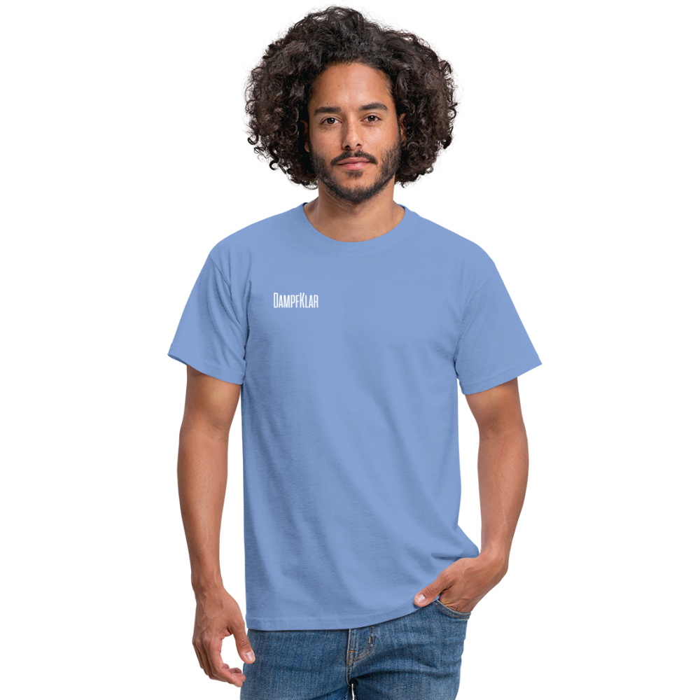 Männer T-Shirt in Himmelblau mit Druck, lässige Passform aus weichem 100% Baumwollstoff.