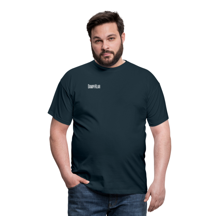 Herrliches dunkelblaues T-Shirt mit lässigem Schnitt, ideal für jeden Tag und aus 100% Baumwolle.