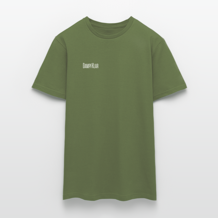 Dampfklar olivgrünes T-Shirt mit Rundhalsausschnitt und hochwertigem Material.