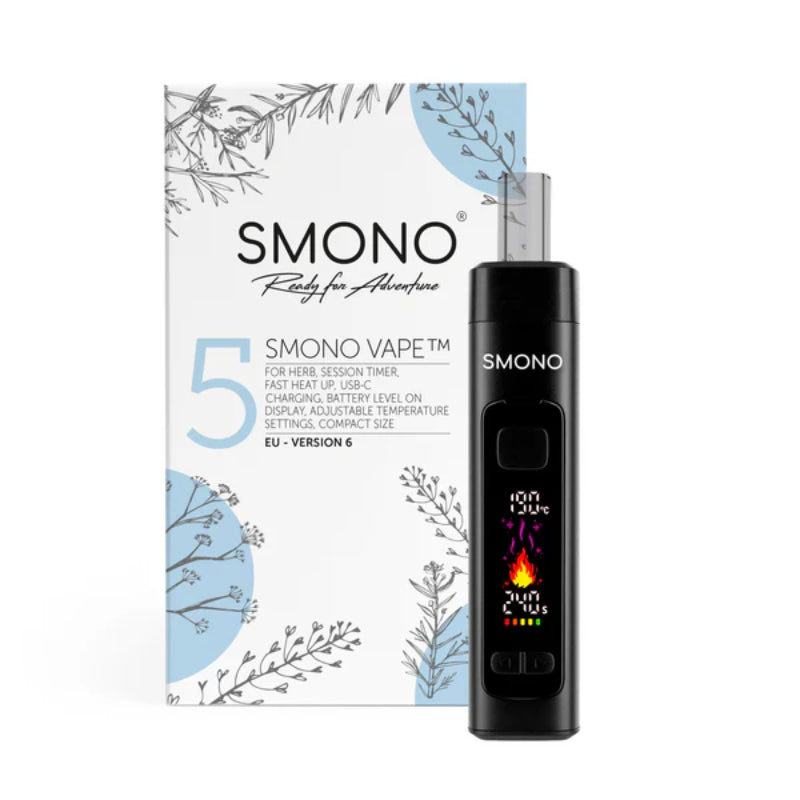 SMONO 5 Vaporizer für aromatische Kräuter mit präziser Temperaturkontrolle und kompaktem Design.
