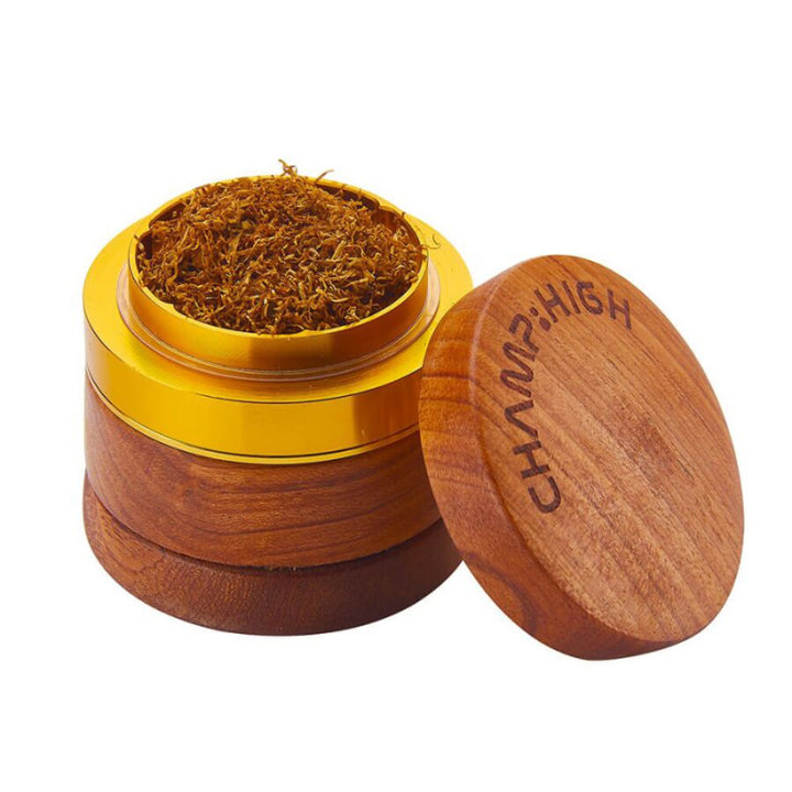 Champ High Wooden Metal Gold Grinder 4-Teilig (60mm)