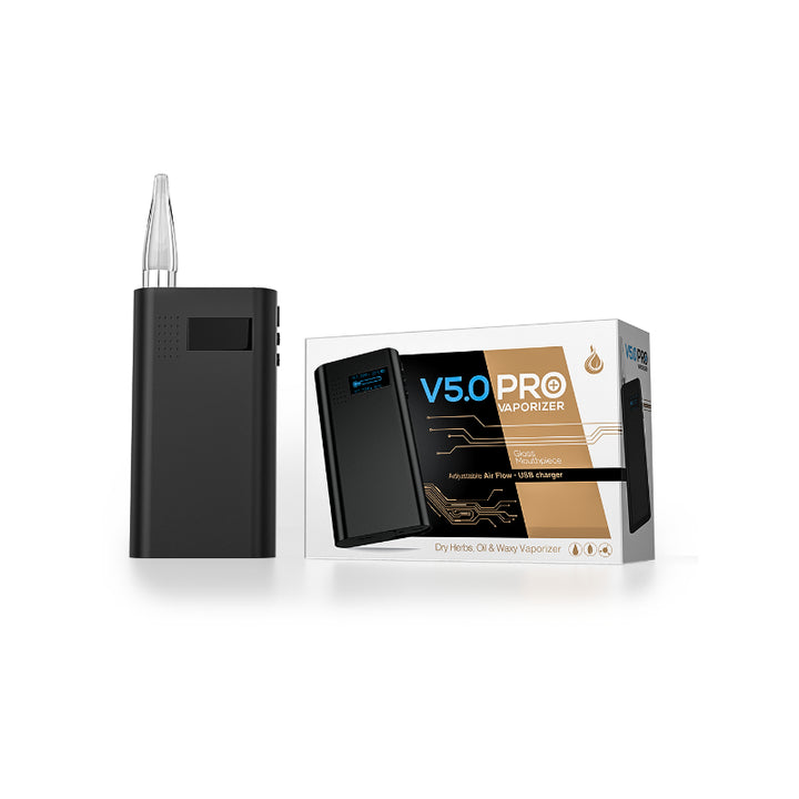 Flowermate V5.0s Pro Vaporizer mit präziser Temperaturkontrolle und stylischem Design.