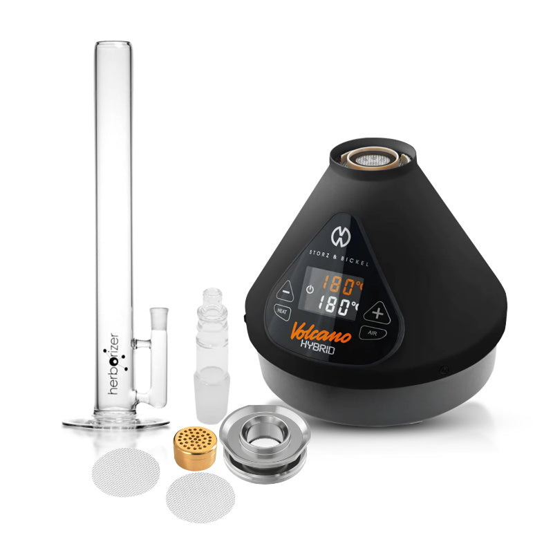 Storz & Bickel Volcano Hybrid Bundle mit Herborizer Tube und Zubehör für perfekten Dampfgenuss.