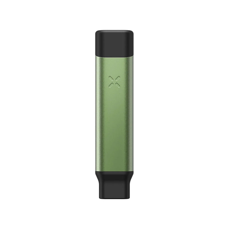 PAX Stash Tube Greenstone aus Aluminium mit schwarzen Verschlüssen