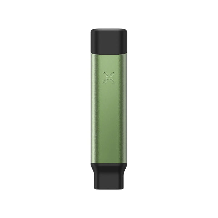 PAX Stash Tube Greenstone aus Aluminium mit schwarzen Verschlüssen