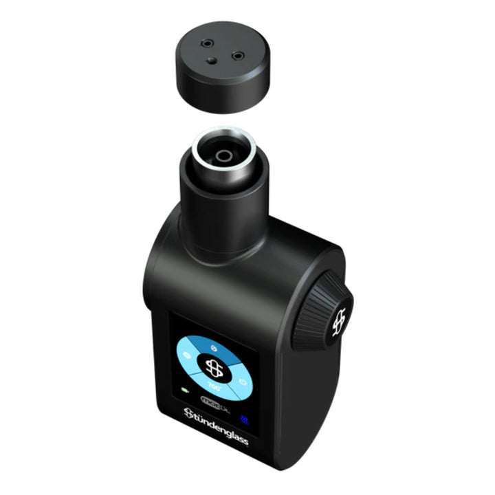 Stündenglass Modul für Gravity Hookah, ausgestattet mit digitalem Display und abnehmbarem Kopf.