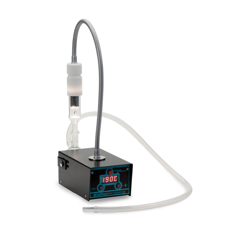 AroMed 4.0 Desktop-Vaporizer mit Wasserfilter und präziser Temperatursteuerung für reines Verdampfungserlebnis.
