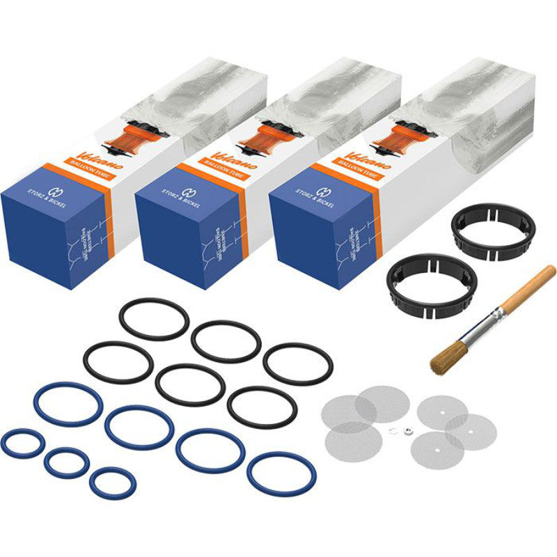 Verschleißteile Set für Storz & Bickel Volcano Vaporizer mit Ballons, Ringen und Reinigungsbürste.