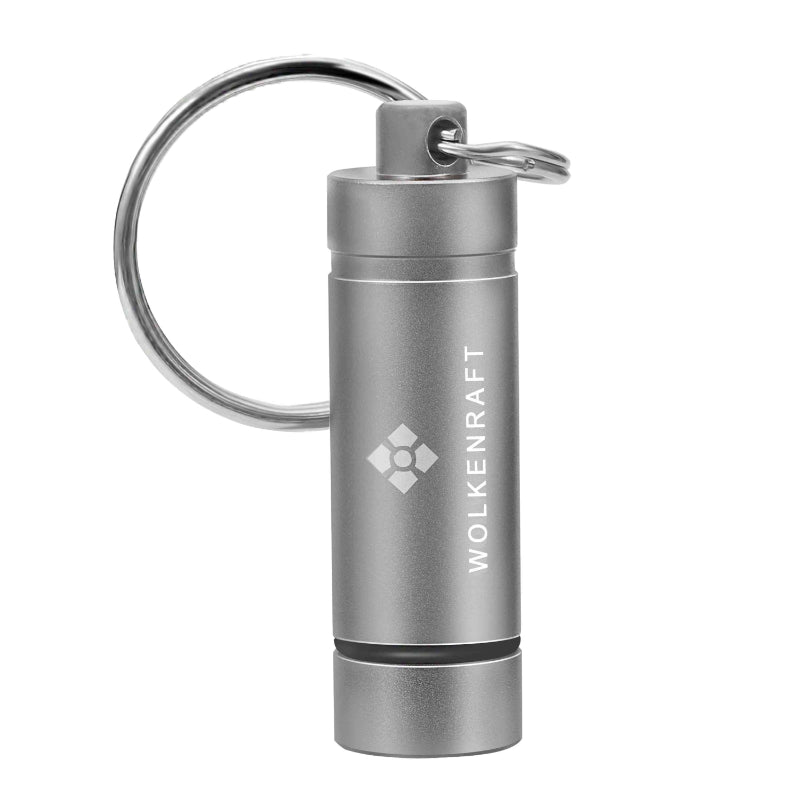 Wolkenkraft Kapsel + Container in Silber zur Kräuteraufbewahrung und Dosierung für Vaporizer