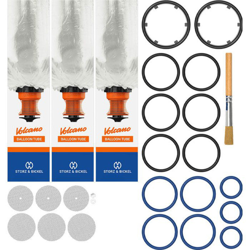 Storz & Bickel Verschleißteile Set Volcano mit Ballons, Dichtungen und Reinigungsbürste für optimalen Dampferlebnis.
