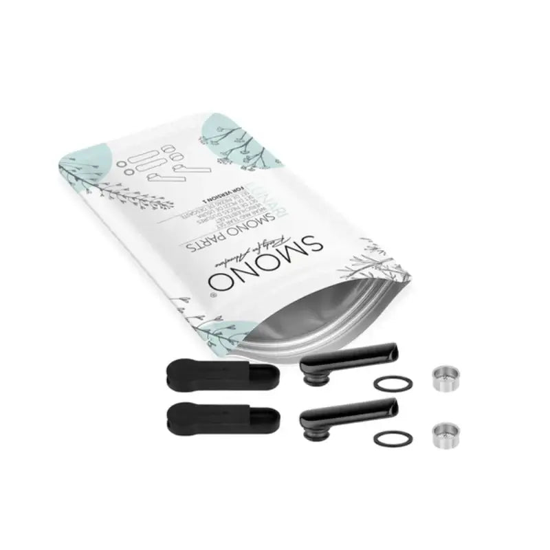 SMONO Lunari Verschleißteileset Verpackung und Zubehörteile für Wartung des SMONO Lunari Vaporizers.