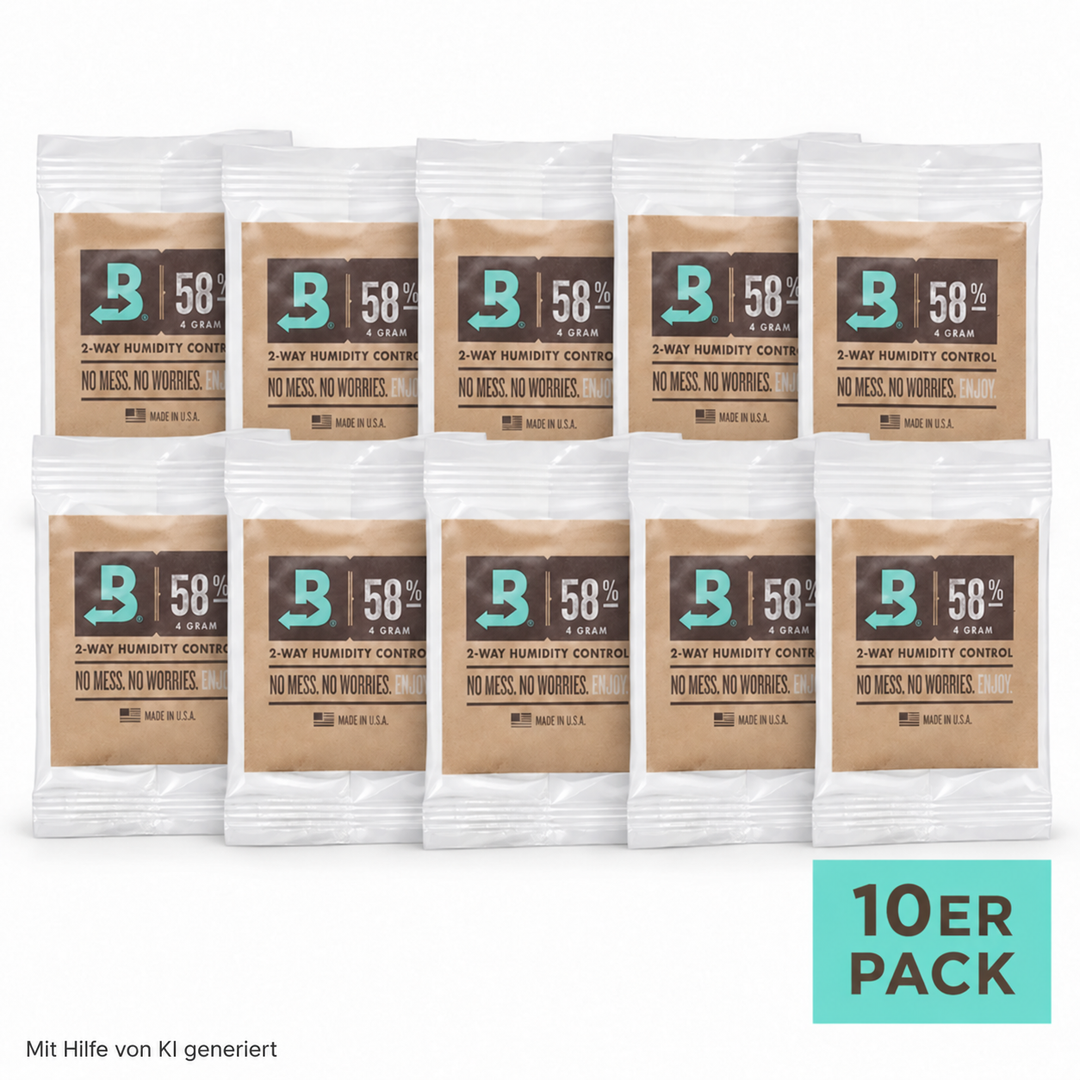 Boveda 4 g 58 % Feuchtigkeitsregler – 10er-Pack – Mit Hilfe von KI generiert