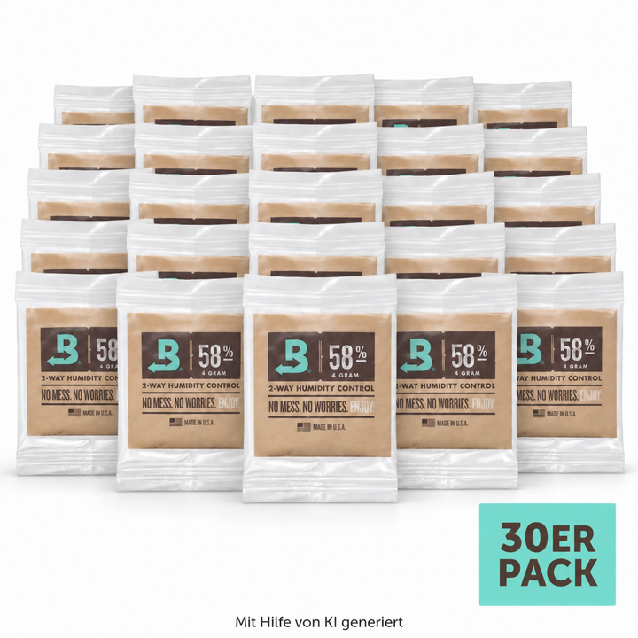 Boveda 4 g 58 % Feuchtigkeitsregler – 30er-Pack – Mit Hilfe von KI generiert