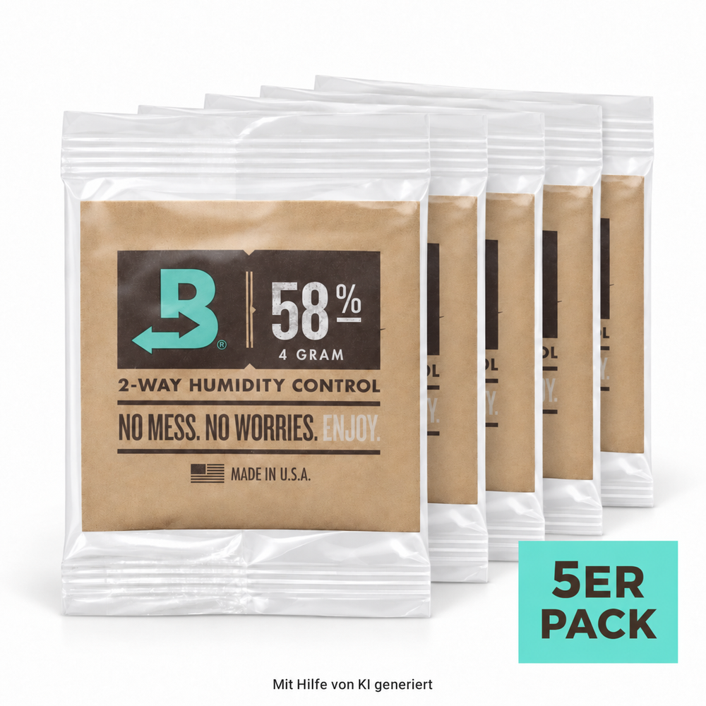 Boveda 4 g 58 % Feuchtigkeitsregler – 5er-Pack – Mit Hilfe von KI generiert