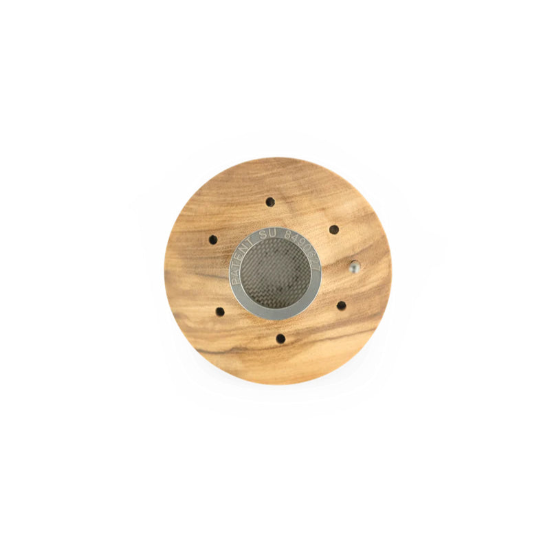 INHALE Lotus Cap aus Olivenholz für Vapman Vaporizer, optimale Hitzeregulierung und stilvolles Design.