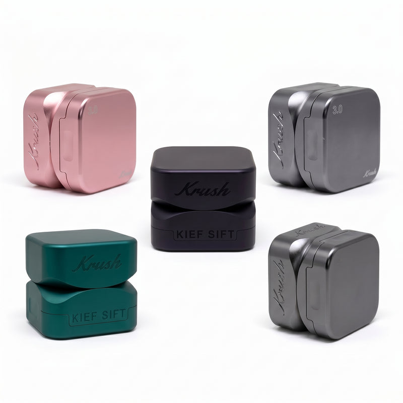 Krush Kube 3.0 Grinder mit abgerundeter quadratischer Form in verschiedenen Farben