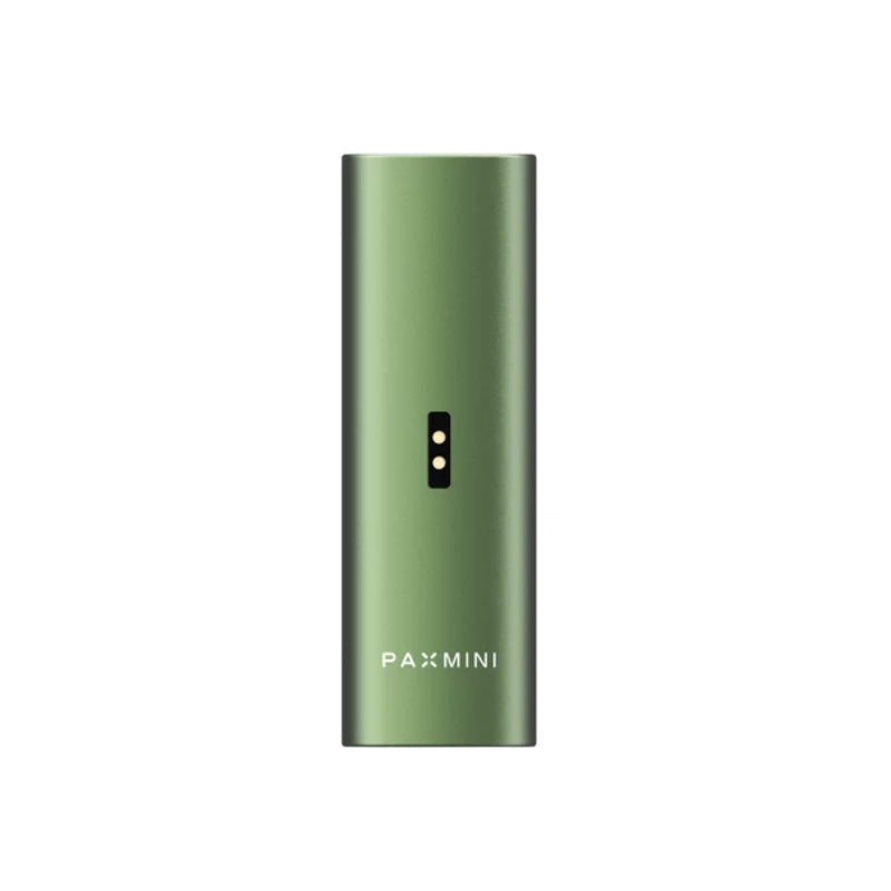 PAX Mini 2 in stylish green finish, showcasing its sleek design and compact vaporizer features.