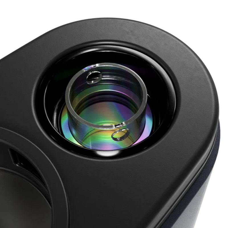 Dr. Dabber. Switch² Vaporizer close-up view showcasing the precision glass chamber and colorful interior.